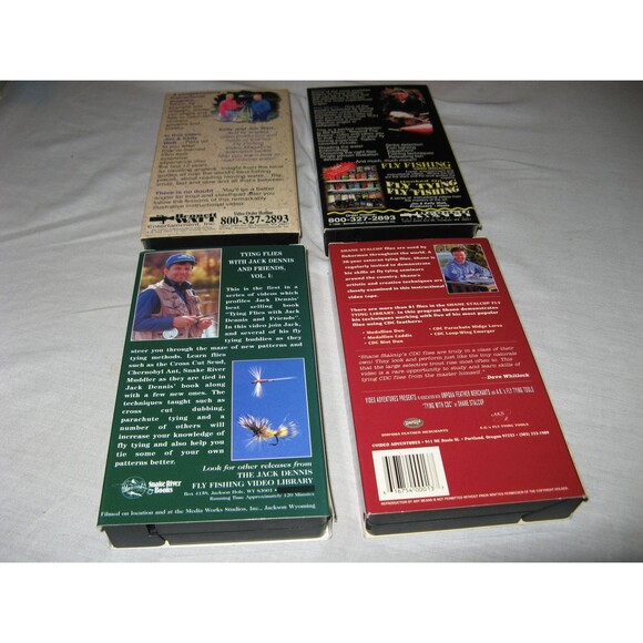 Lot Of 4 Fly Fishing VHS Tapes Bill Marts Shane Stalcup Jack Dennis Jim Watt - Picture 2 of 3